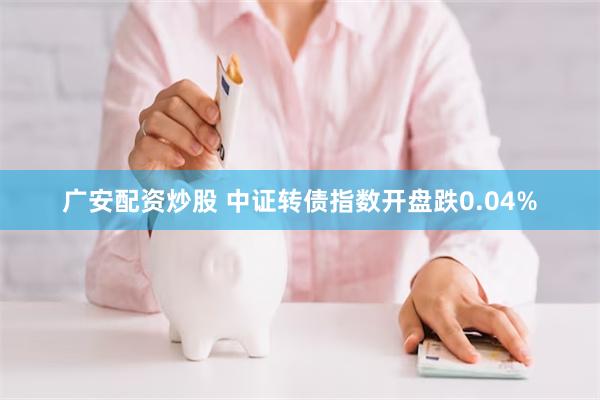 广安配资炒股 中证转债指数开盘跌0.04%